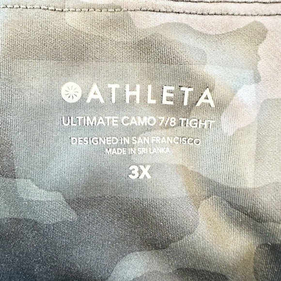 ATHLETA Ultimate‎ Camo 7/8 Tight - Heather Grey - Size 3X 2 Stash Pockets - $89 - Picture 11 of 13